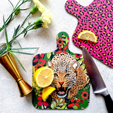 Wild Cat Leopard Mini Chopping Board