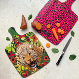 Wild Cat Leopard Large Chopping Board