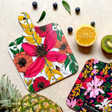 Vivid Garden Blooms Mini Chopping Board