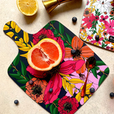 Vivid Garden Blooms Large Chopping Board