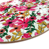 Vivid Garden Blooms Round Placemat