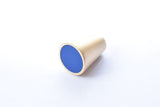 Zink Alloy Cone Shaped Knob - Blue Leather