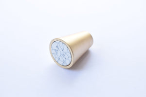 Zink Alloy Cone Shaped Knob - Crack White