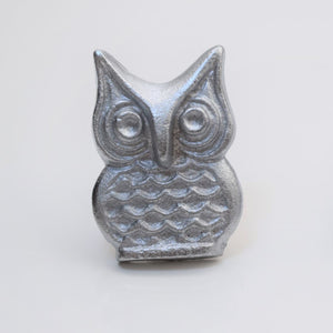 Knob Of The Week - Cast Iron Owl 1 - Silver