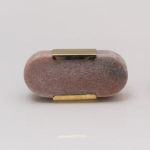 Pink Oval Stone Knob