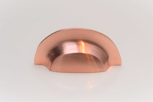 Brass Semi Circle Cup Handle - Brushed Copper