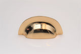 Brass Semi Circle Cup Handle - Polished Brass