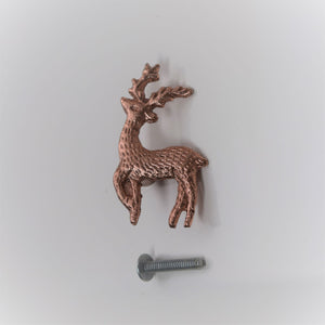 Cast Iron Deer Knob - Copper