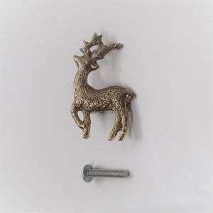 Cast Iron Deer Knob - Gold