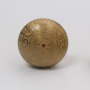 Brass Sheet Knob Mandala Design - Yellow