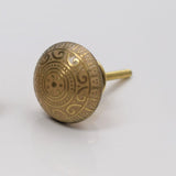 Brass Sheet Knob Mandala Design - Yellow