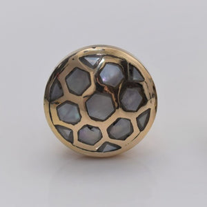 Brass Finished Shell Knob - Web Design