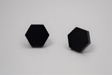 Solid Brass Hexagon Knob - Black