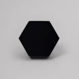 Solid Brass Hexagon Knob - Black