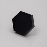 Solid Brass Hexagon Knob - Black