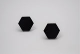 Solid Brass Hexagon Knob - Black