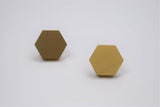 Solid Brass Hexagon Knob - Brushed Brass