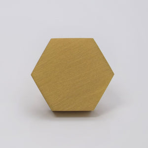 Solid Brass Hexagon Knob - Brushed Brass