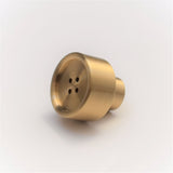 Solid Brass Button Knob - Brushed Brass