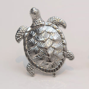 Premium Turtle Knob - Silver