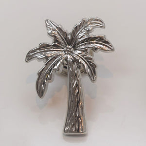 Premium Palm Tree Knob - Silver