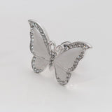 Premium Butterfly  Knob - Silver & White