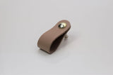 Leather Drawer Pull/Handle/Knob - Beige/ Neutral