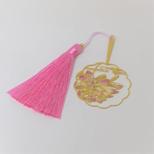 Bookmark - Pink Flower & Fish