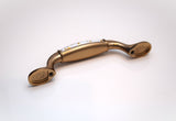 Ceramic & Zinc Kitchen/Draw handle - Gold Flower