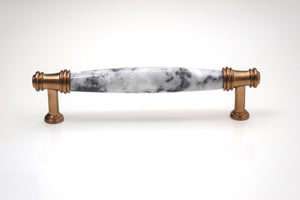 Ceramic & Zinc Kitchen/Draw handle - Marble