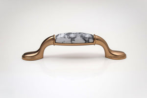 Ceramic & Zinc Kitchen/Draw handle - Marble