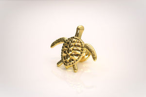 Sea Turtle Knob - Gold (Premium)