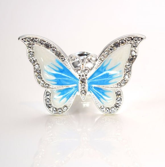 Premium Butterfly  Knob - Blue & White