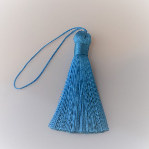 Electric Blue Silky Tassel