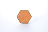 Zinc Alloy Hexagon Knob - Light Brown