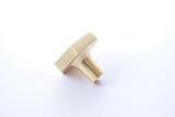 Zinc Alloy Hexagon Knob - Light Brown