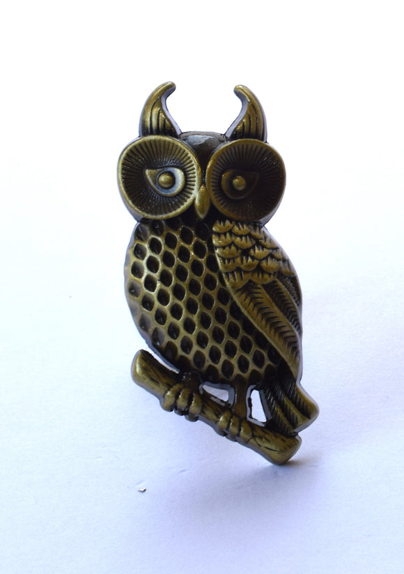 Premium Owl Knob - Bronze