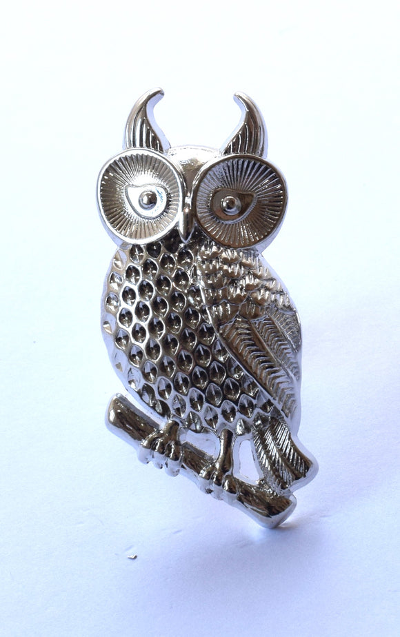 Premium Owl Knob - Silver