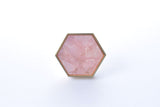 Zinc Alloy Hexagon Knob - Pink