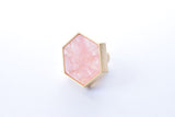 Zinc Alloy Hexagon Knob - Pink