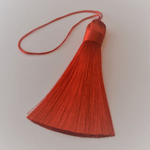 Ruby Red Silky Tassel