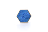 Zinc Alloy Hexagon Knob - Sapphire