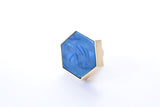 Zinc Alloy Hexagon Knob - Sapphire