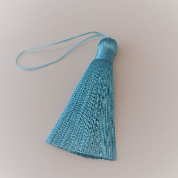 Sky Blue Silky Tassel