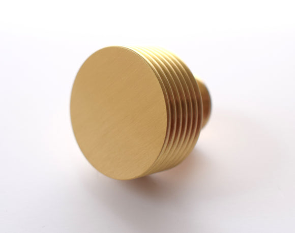 Solid Brass Knob Modern -Brass Brushed