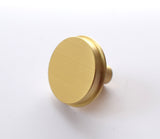 Solid Brass Knob Classic Small -Brushed Brass