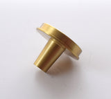 Solid Brass Knob Classic Small -Brushed Brass