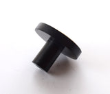 Solid Brass Knob Round Modern Small -Black With & Gold Rim