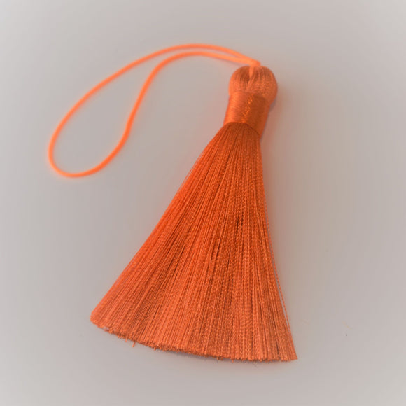 Tangerine Orange Silky Tassel