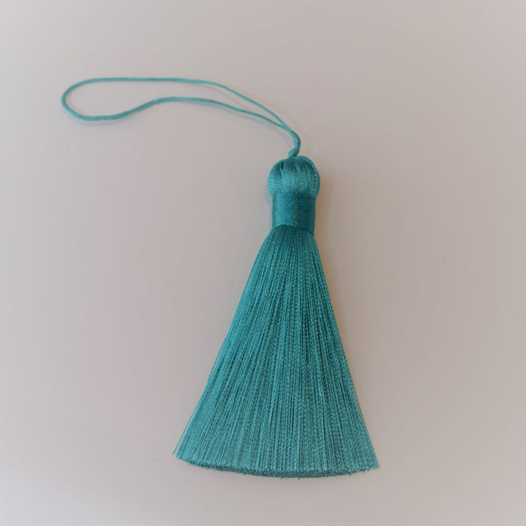 Teal Silky Tassel